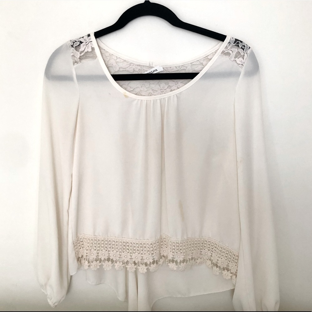 [PERSAYA] [CREAM] [BOAT NECK] [BLOUSE]